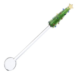Christmas Glass Mixing Spoon Chocolate Spoons for Coffee Decorative 07FC0E-D4 - KOEEK