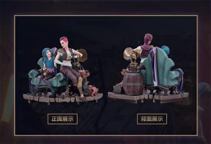 1/6 OFFICIAL LOL Arcane League of Legends Vi & Jinx Figure Model Statue Gift 07FC0E-D4 - KOEEK