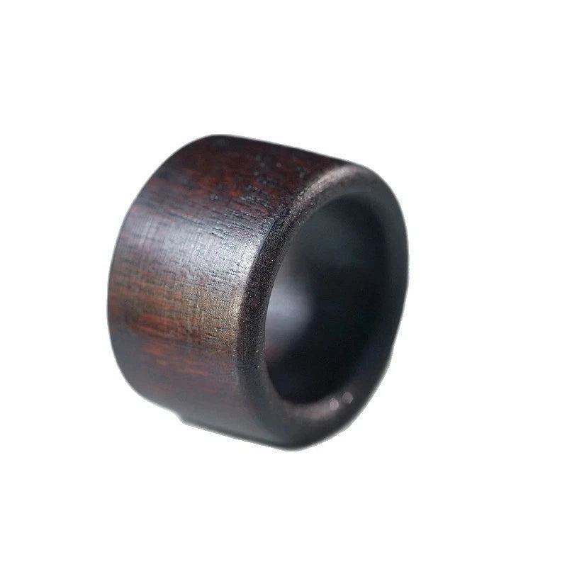 Myanmar Chenxiang Wood Thumb Ring Band Unisex Handheld Worry Ring 07FC0E-D4 - KOEEK