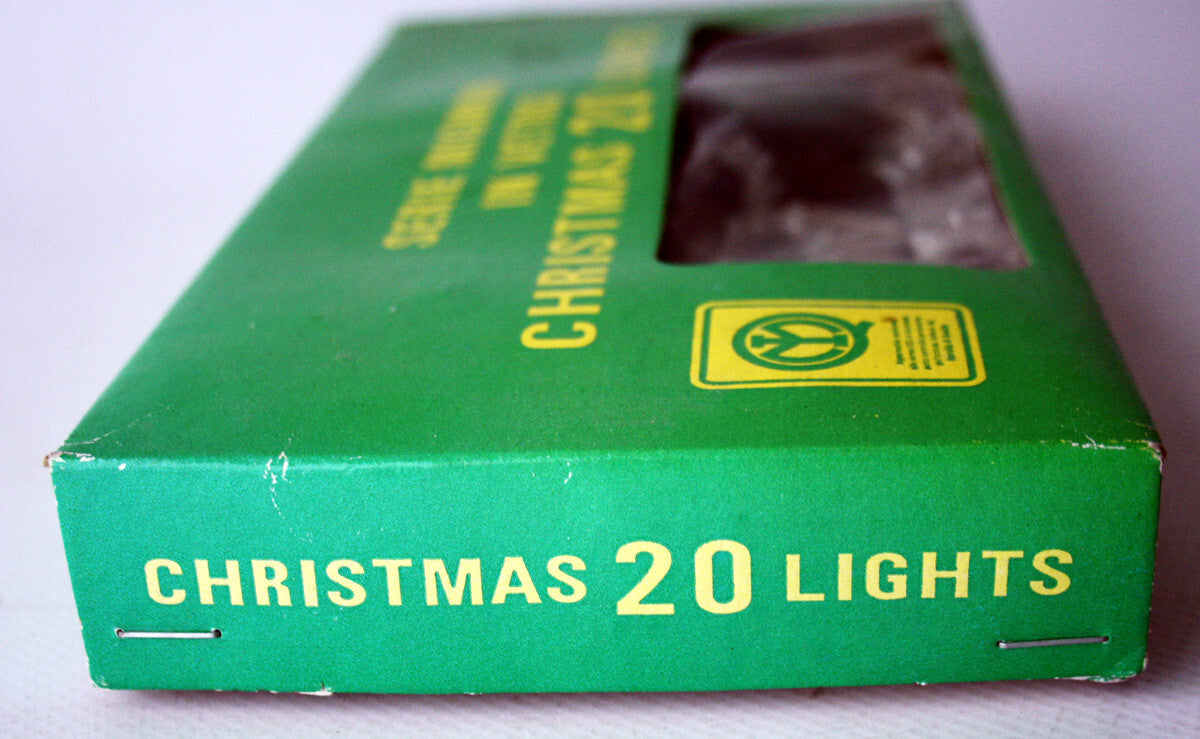 RARE VINTAGE 80'S CHRISTMAS 20 DIAMOND TREE LIGHTS STRING  NOS ! 07FC0E-D4 - KOEEK