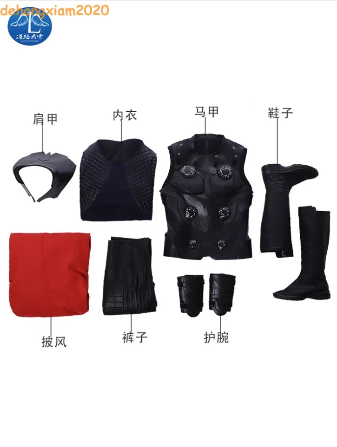 Avengers: Infinity War Thor Cosplay Costume Men Full Suit Uniform Party Show 07FC0E-D4 - KOEEK