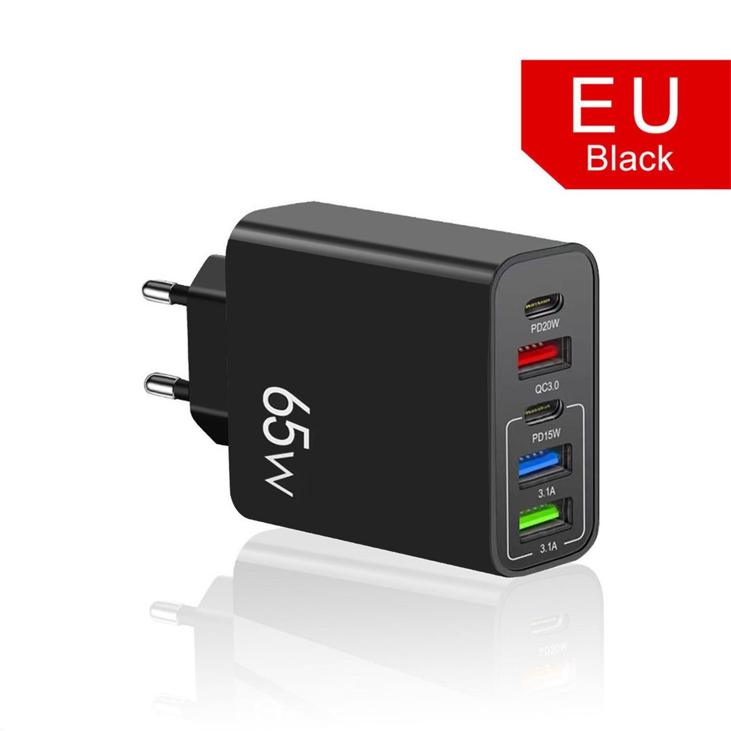 new 65W Charger Fast Charging Station 2type c PD+3USB Lightweight Portable Charger koeek - KOEEK