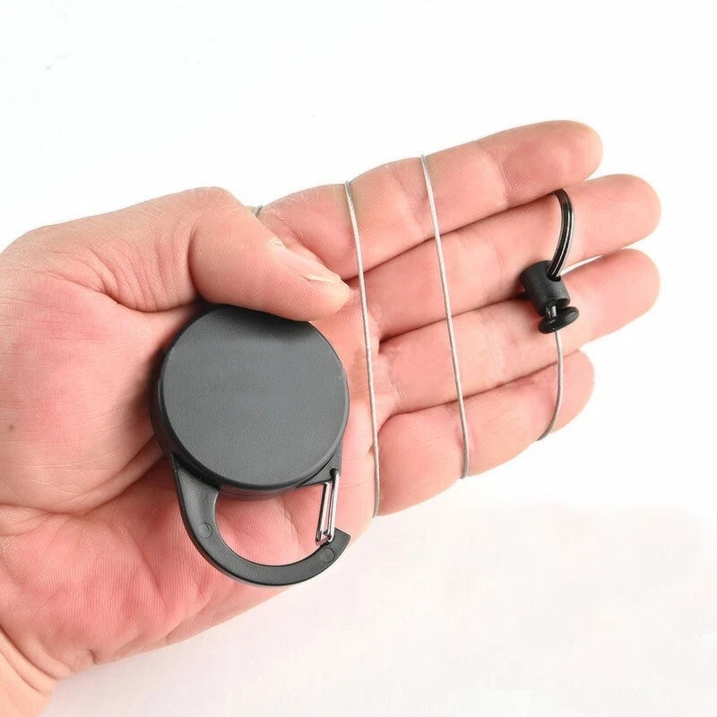 2pcs Plastic High Rebound Telescopic Key Chain Buckle Anti-theft Steel EDC Ring EDC - KOEEK