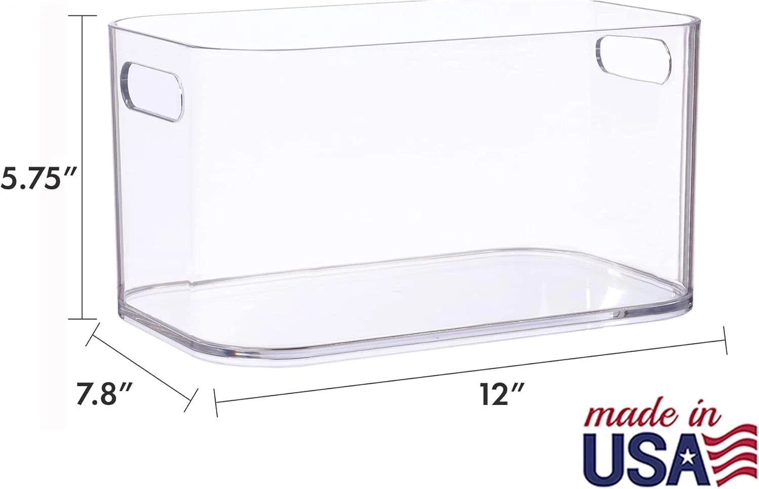 Transparent plastic storage box, food storage container: 12 inches × 8 inches 07FC0E-D4 - KOEEK