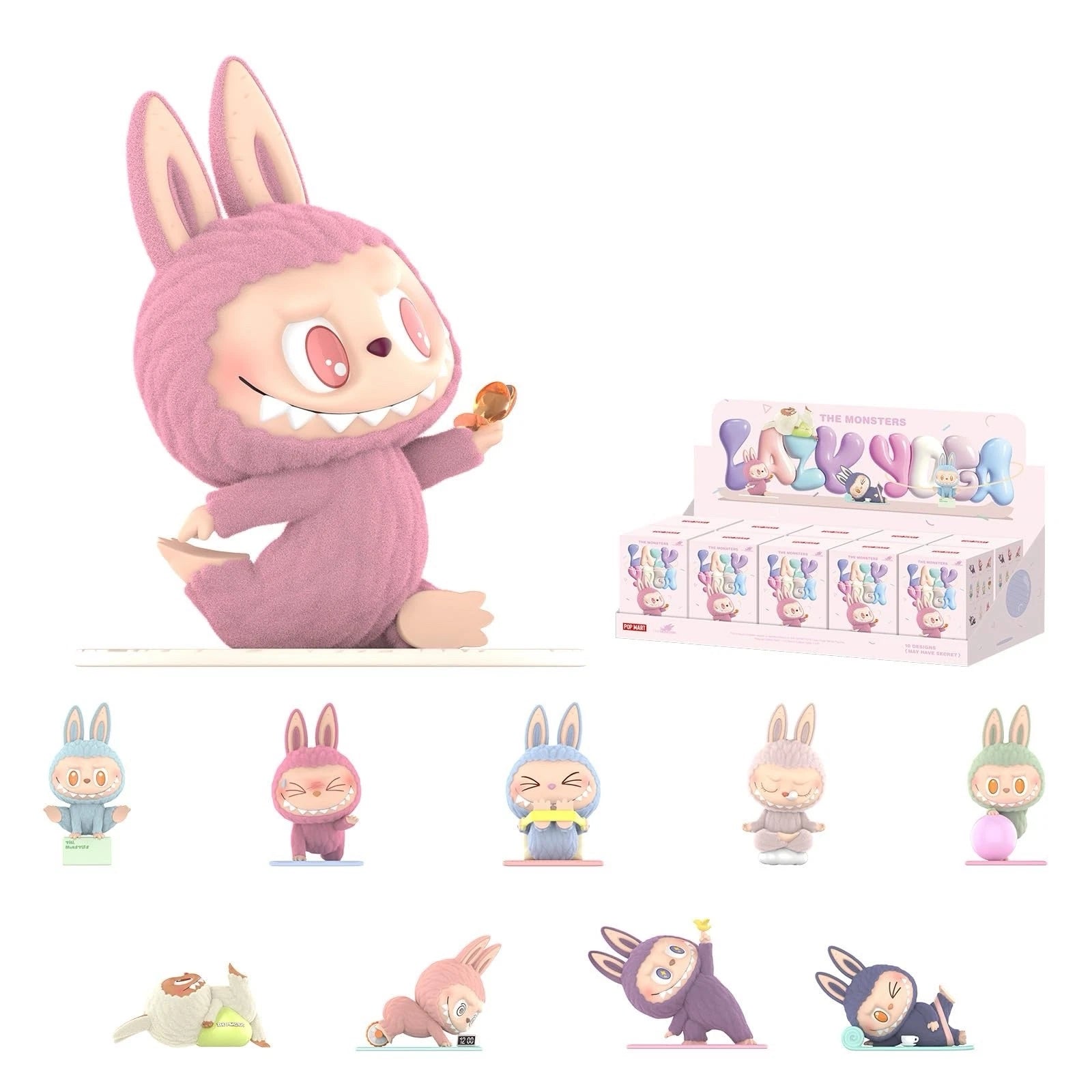 US STOCK POP MART Labubu The Monsters Lazy Yoga Series Sealed Case (10Boxs) POP_MART - KOEEK