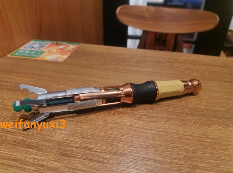US SHIP Doctor Who 11th Metal Sonic Screwdriver LED Colorful Light Cosplay Props 07FC0E-D4 - KOEEK