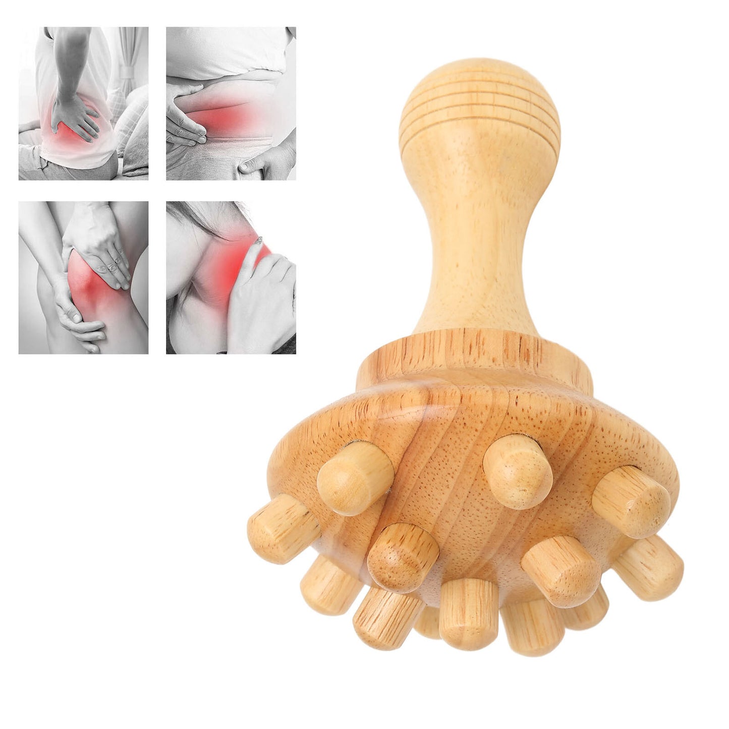 new Wood Massage Tools Anti Cellulite Massager Lymphatic Drainage Wooden Body HGF koeek - KOEEK