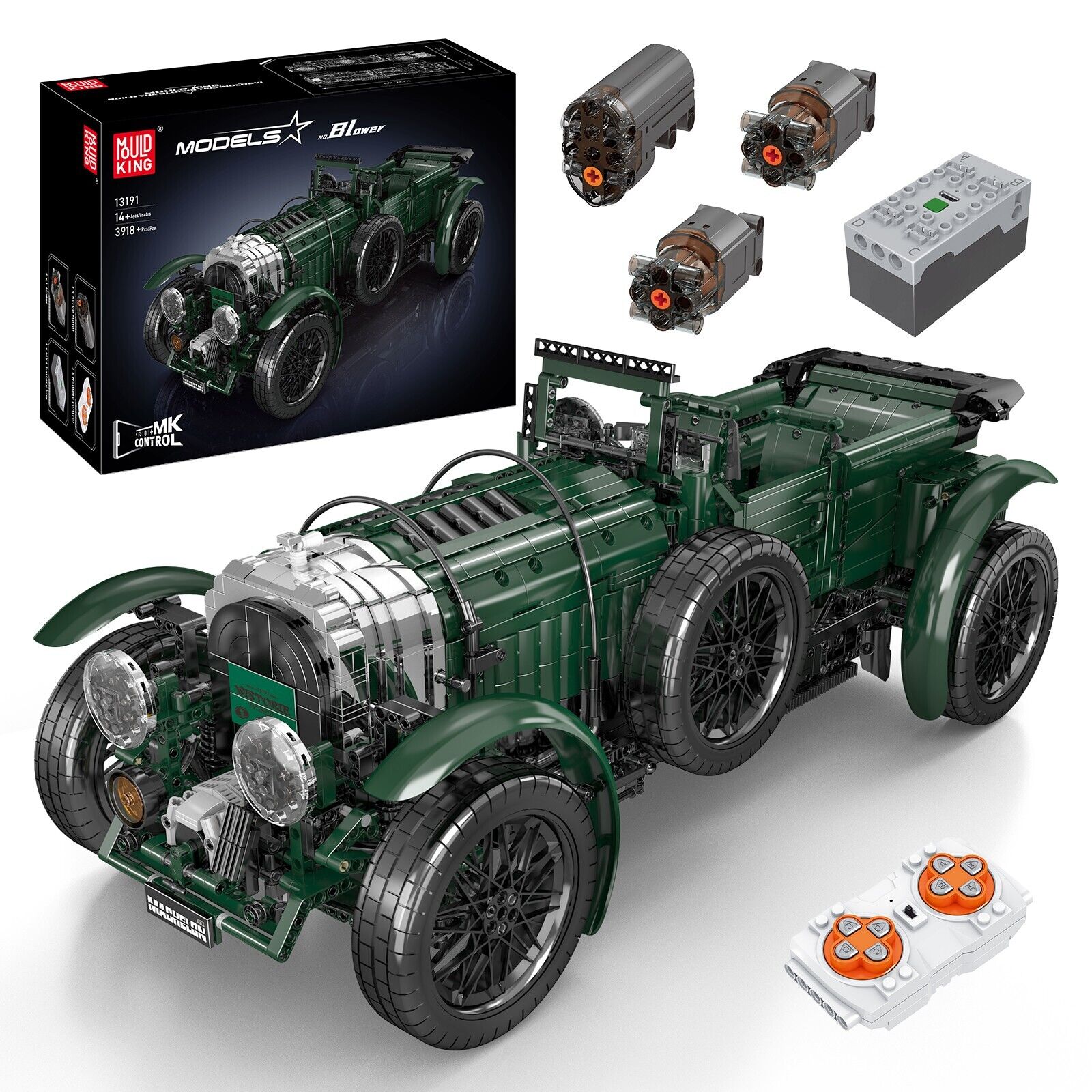 new Mould King 13191 Classic Car Vintage Vehicles Remote Control Building Block Toy MOULD KING - KOEEK