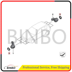 Set of 2pcs PDC Sensor O-ring 2155420051 Fit For Benz CLK280 CLK350 CLS500 C230 07FC0E-D4 - KOEEK
