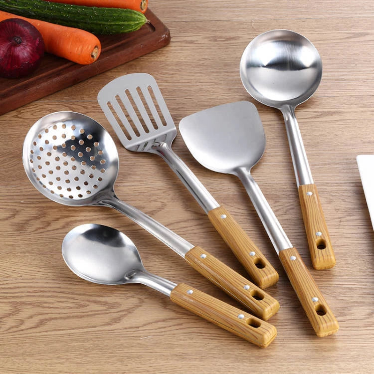 5-Piece Cooking Utensil Set with Spatula and Spoon - Kitchen Tool Collection 07FC0E-D4 - KOEEK
