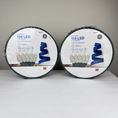 (2)  GE StayBright 150-Count 37.2ft White C5 LED Christmas String Lights GE - KOEEK