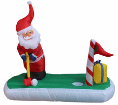 5 Foot Long Christmas Inflatable Santa Claus Golf Lights Blowup Yard Decoration 07FC0E-D4 - KOEEK