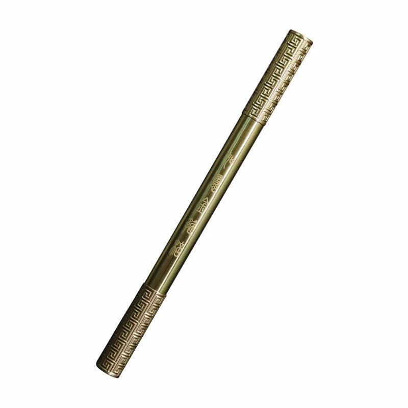 EDC Handmade Retro Solid Brass Golden Cudgel Style Ballpoint Pen Signature Pen 07FC0E-D4 - KOEEK
