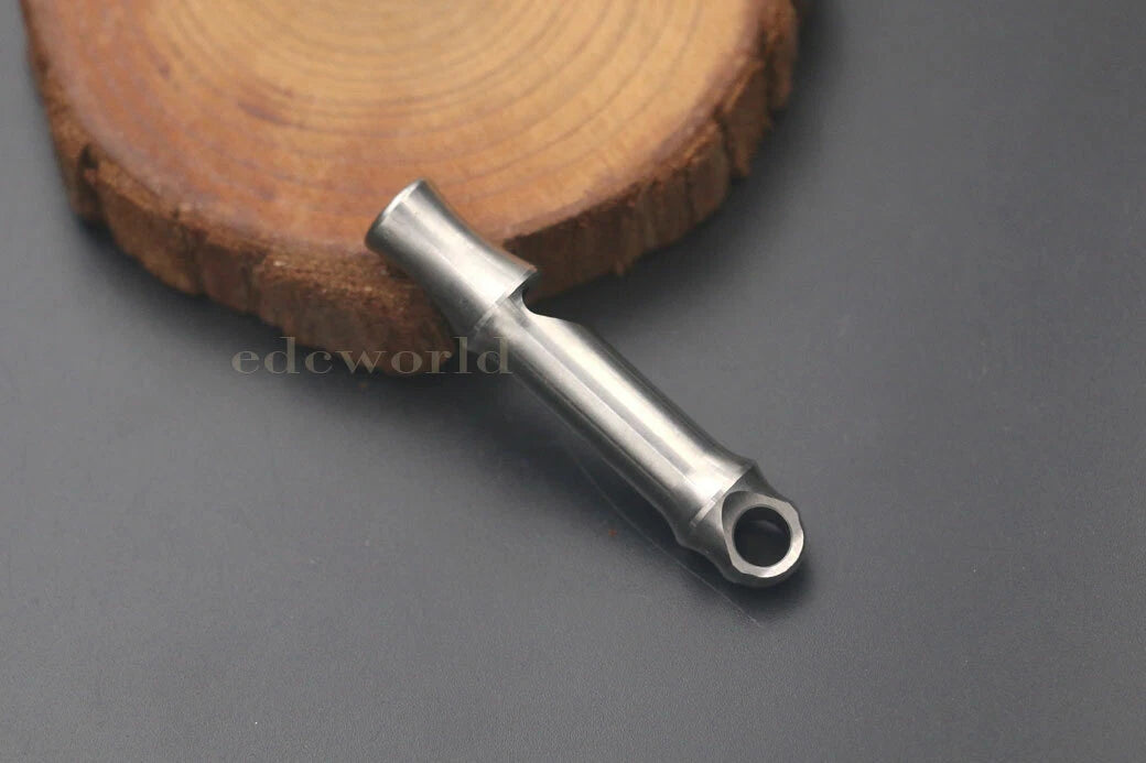 TC4 Outdoor Titanium Whistle Necklace Lanyard EDC Survival Key chain Tool W-35T 07FC0E-D4 - KOEEK
