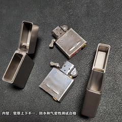 EDC Titanium Alloy Square Box Large Hinge Thick Shell Windproof Portable Tools 07FC0E-D4 - KOEEK