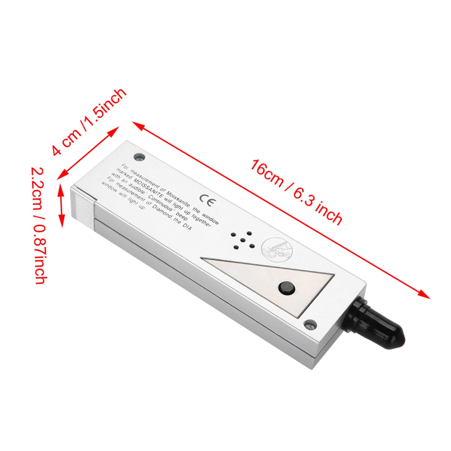 ny Moissan LED Indikator Tester Moissanites Detector Pen Smykker Testing Tool US