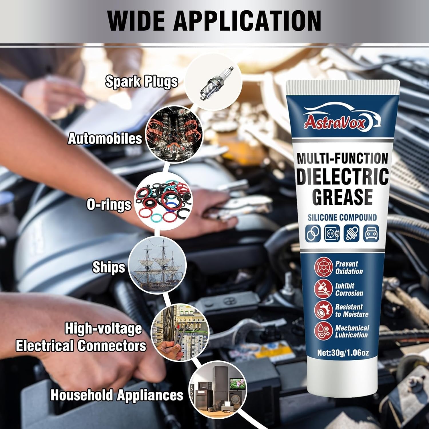 new AstraVox Silicone Dielectric Grease for Electrical Connectors Automotive,... ASTRAVOX - KOEEK