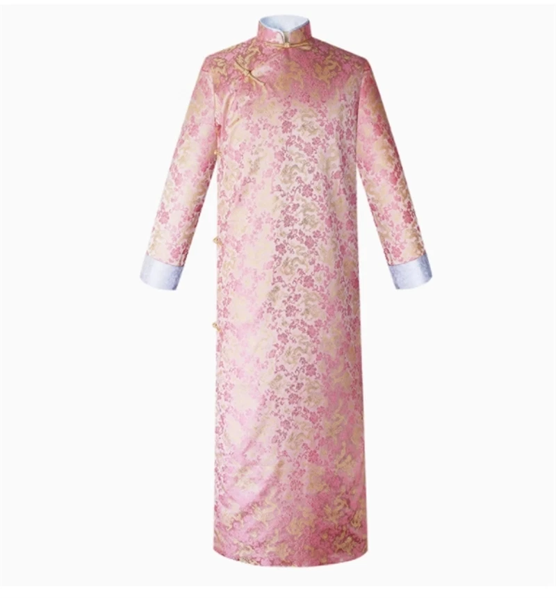 Traditional Chinese Clothing Men Cheongsams Hanfu Long Robes Kung Fu Tang Jacket 07FC0E-D4 - KOEEK