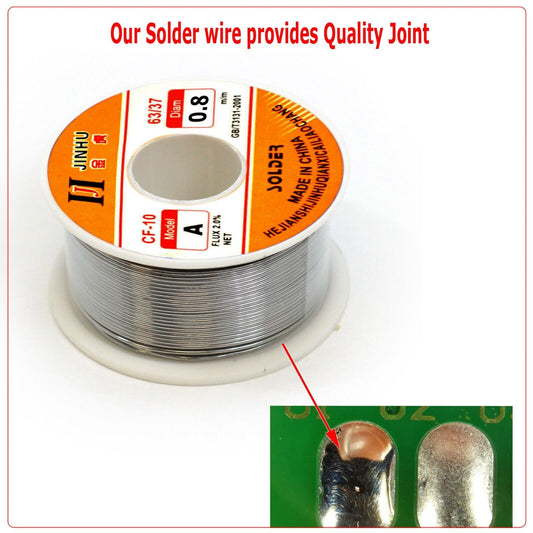 100g 60-40 Tin Rosin Core Solder Wire For Electrical Soldering Sn60 Flux 0.8mm