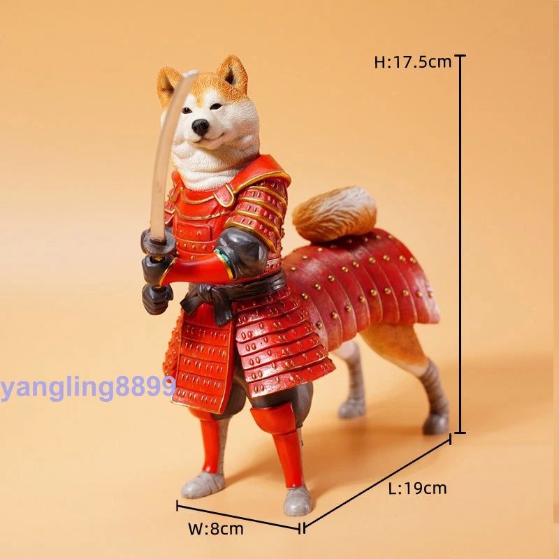 JXK 1/6 Samurai Shiba Inu Animal Model Resin Statue Toy Figure Collect Decor JXK - KOEEK