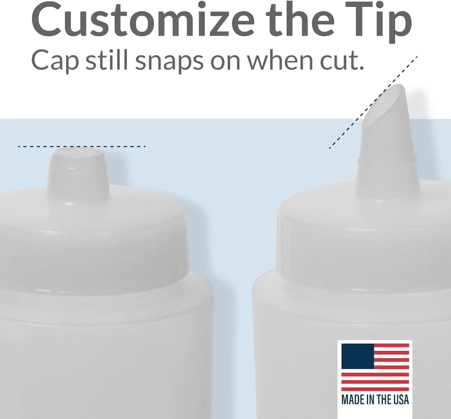 Mercantile Plastic Squeeze Condiment Bottles with Red Tip Cap 16-ounce Set of 6 07FC0E-D4 - KOEEK