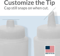 Mercantile Plastic Squeeze Condiment Bottles with Red Tip Cap 16-ounce Set of 6 07FC0E-D4 - KOEEK