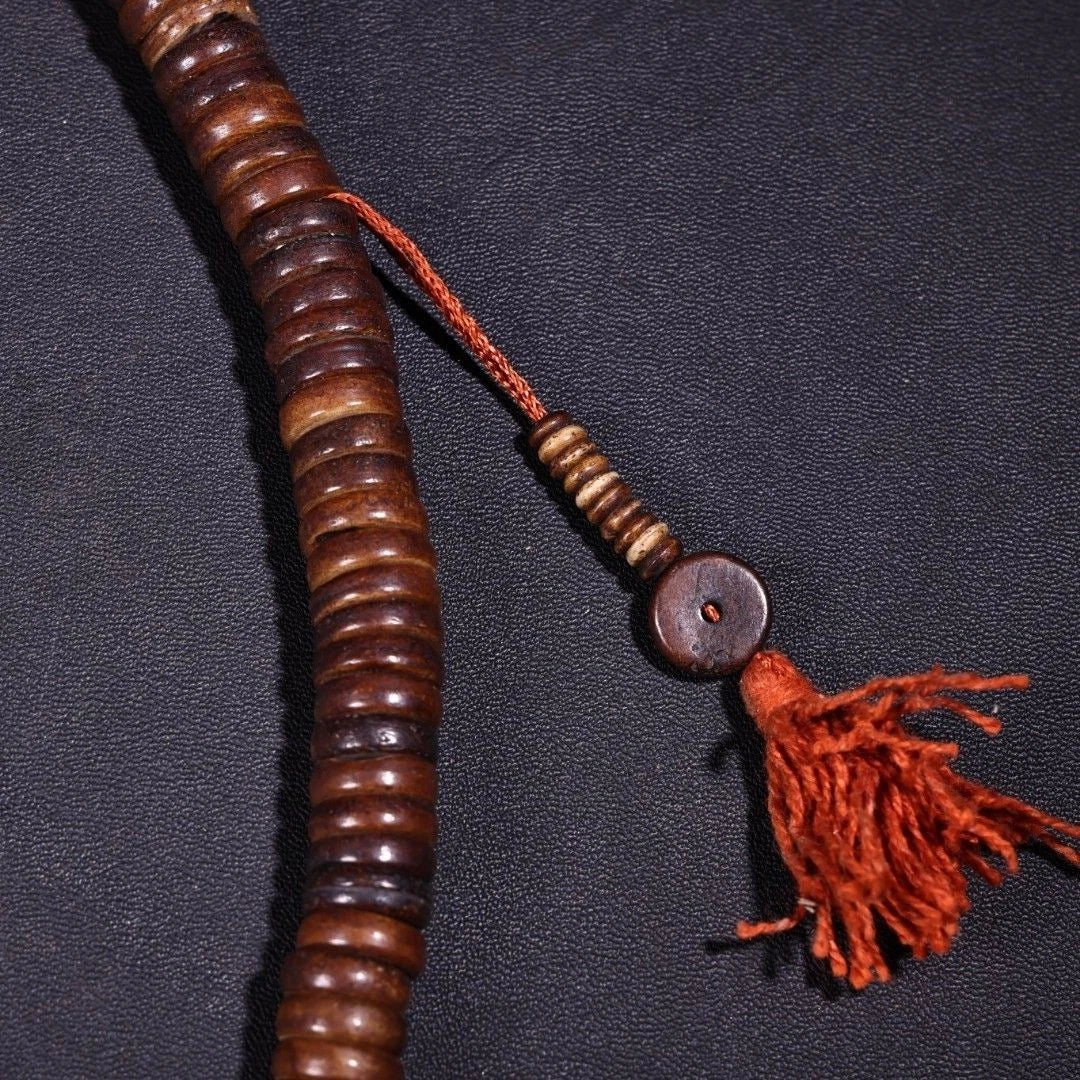 Tibetan 108 Beads Mala Bracelet 10mm Buddhist Prayer Bead Necklace Vintage 07FC0E-D4 - KOEEK
