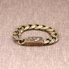 EDC Men's Brass Bracelet Handmade Vintage Figurines Collectable Accessories Gift 07FC0E-D4 - KOEEK