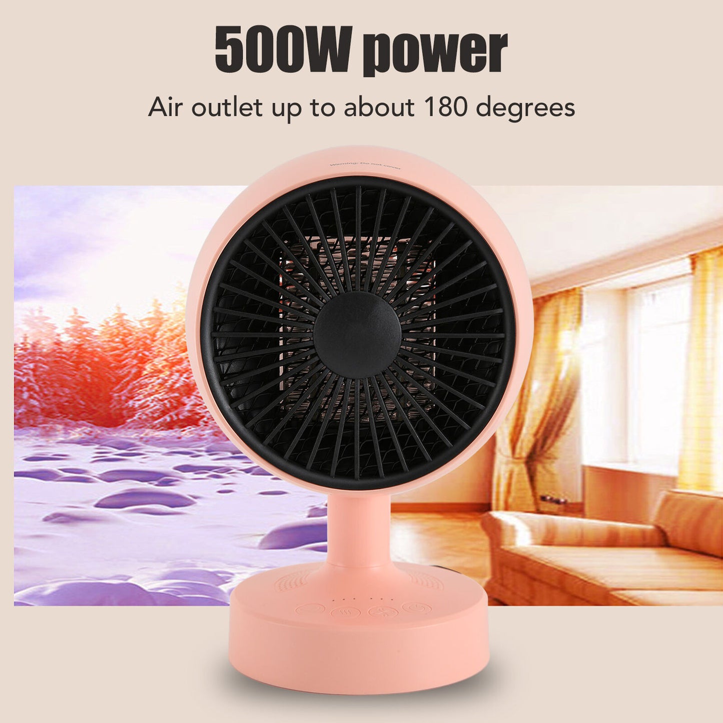 new (US Plug)Desk Heater Portable Hot Cold Heater Fan Low Noise 100-240V For Office koeek - KOEEK