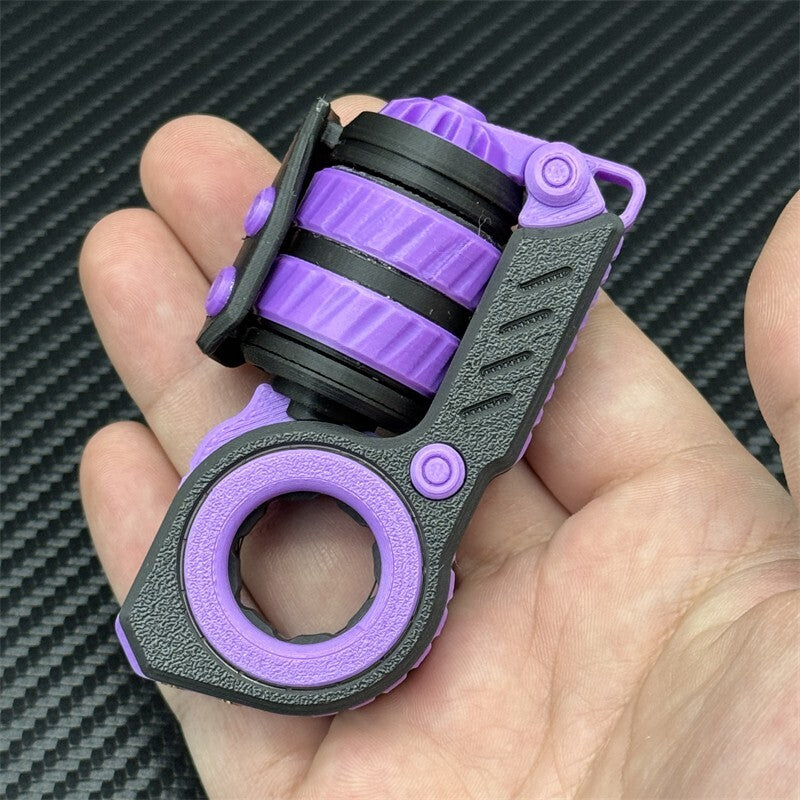 Novel and Cool EDC Fidget Toys Fashion Plastic Fidget Ring Stress Relief 07FC0E-D4 - KOEEK