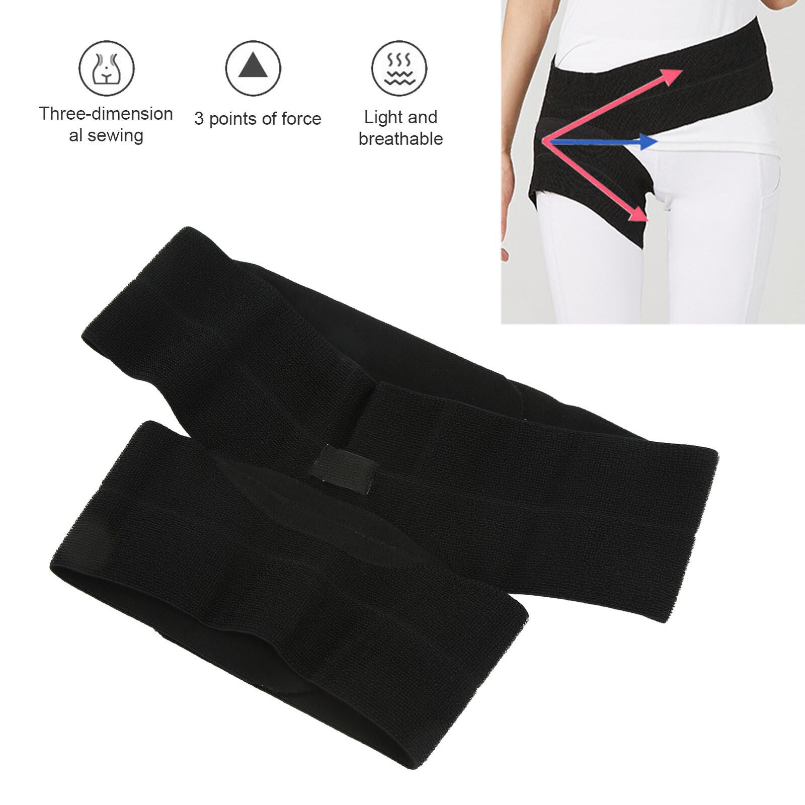 new Groin Support Brace Light Breathable Close Fit Professional Groin Brace Hip Mgr koeek - KOEEK