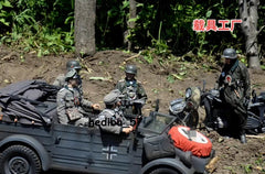 GO-TRUCK 1/6 WWII German German 82 regular Jeep Metal Model Grey Color Instock GO-TRUCK - KOEEK