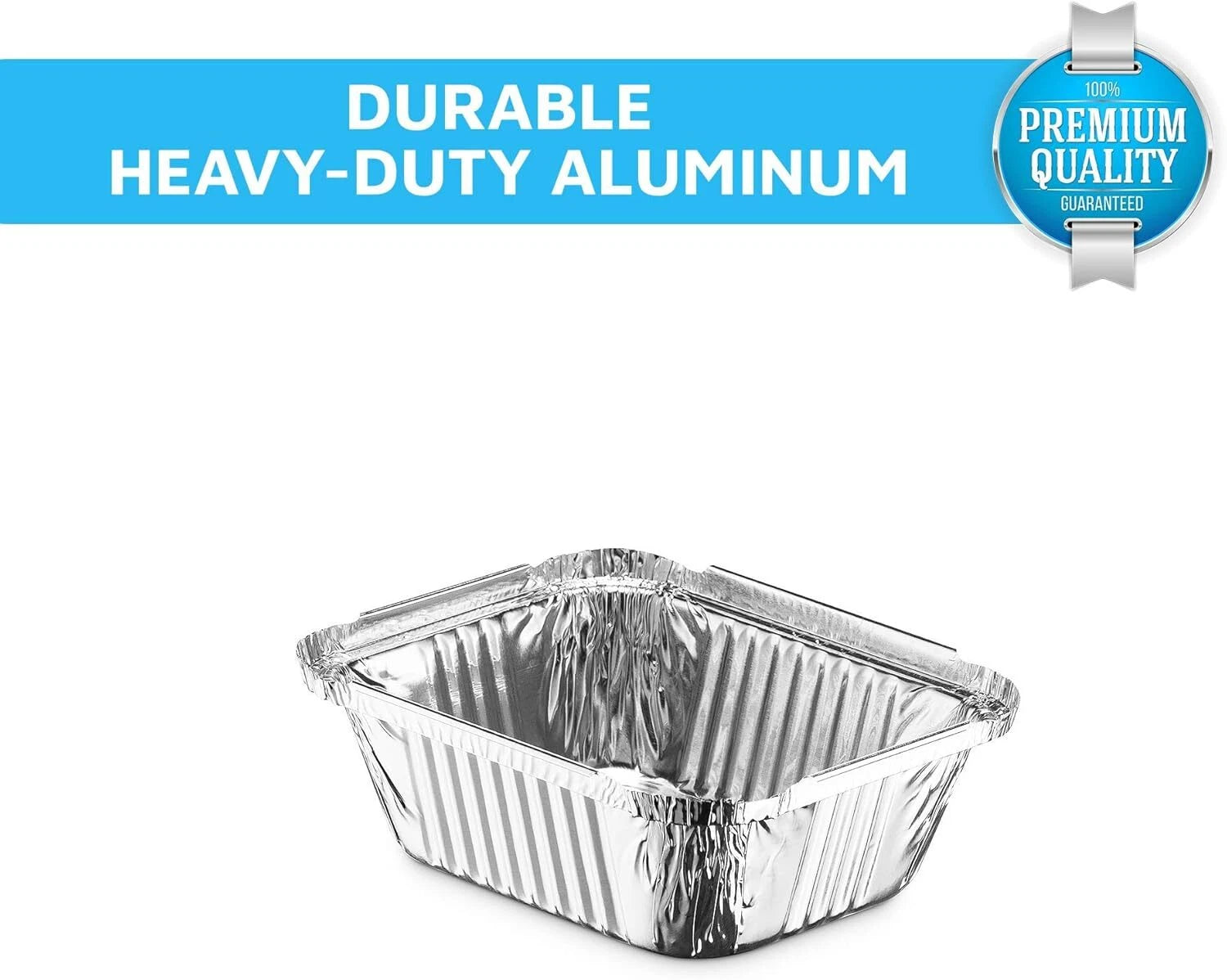Disposable Takeout Pans Clear Lids | 1lb Capacity Aluminum Foil Food Containers 07FC0E-D4 - KOEEK