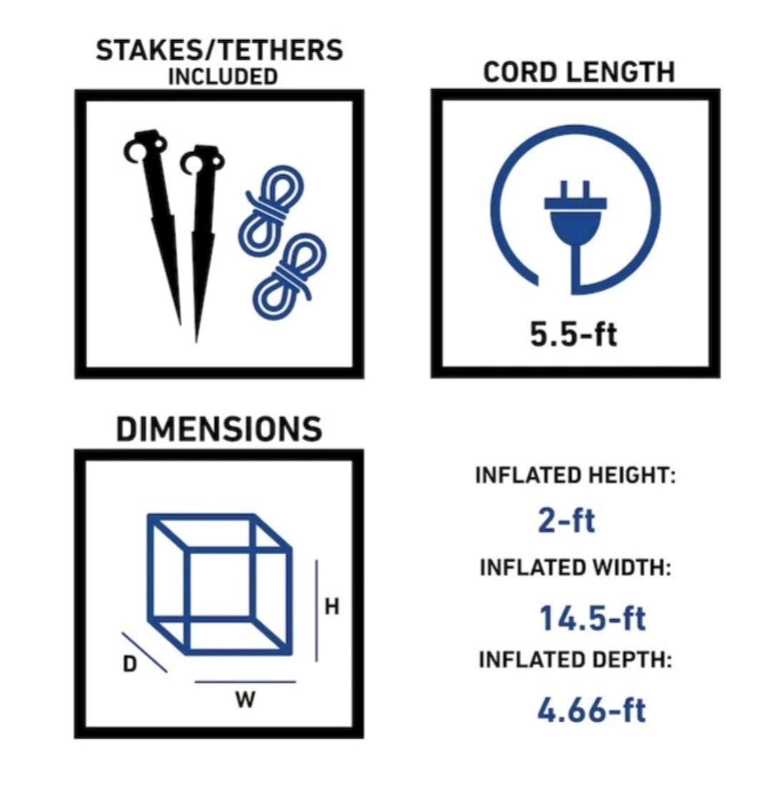 14.5' Gemmy MultiColor FLASHING Christmas Light String  - Christmas inflatable GEMMY - KOEEK