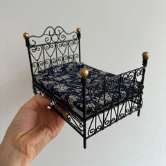 1:12 Scale Dollhouse Miniatures Vintage Princess Double Bed Bedroom Furniture 07FC0E-D4 - KOEEK