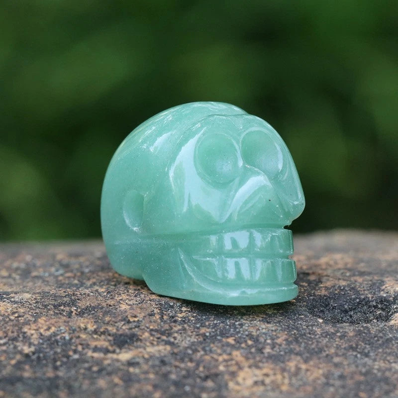 Natural Stone Carved Skull Head Charms Pendants Fit Necklace Jewelry Making 1pcs 07FC0E-D4 - KOEEK