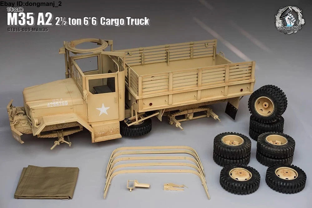 GO-TRUCK 1/6 Full Metal US Army M35 A2 Truck 2.5ton Truck Model For 12'' INSTOCK GO-TRUCK - KOEEK