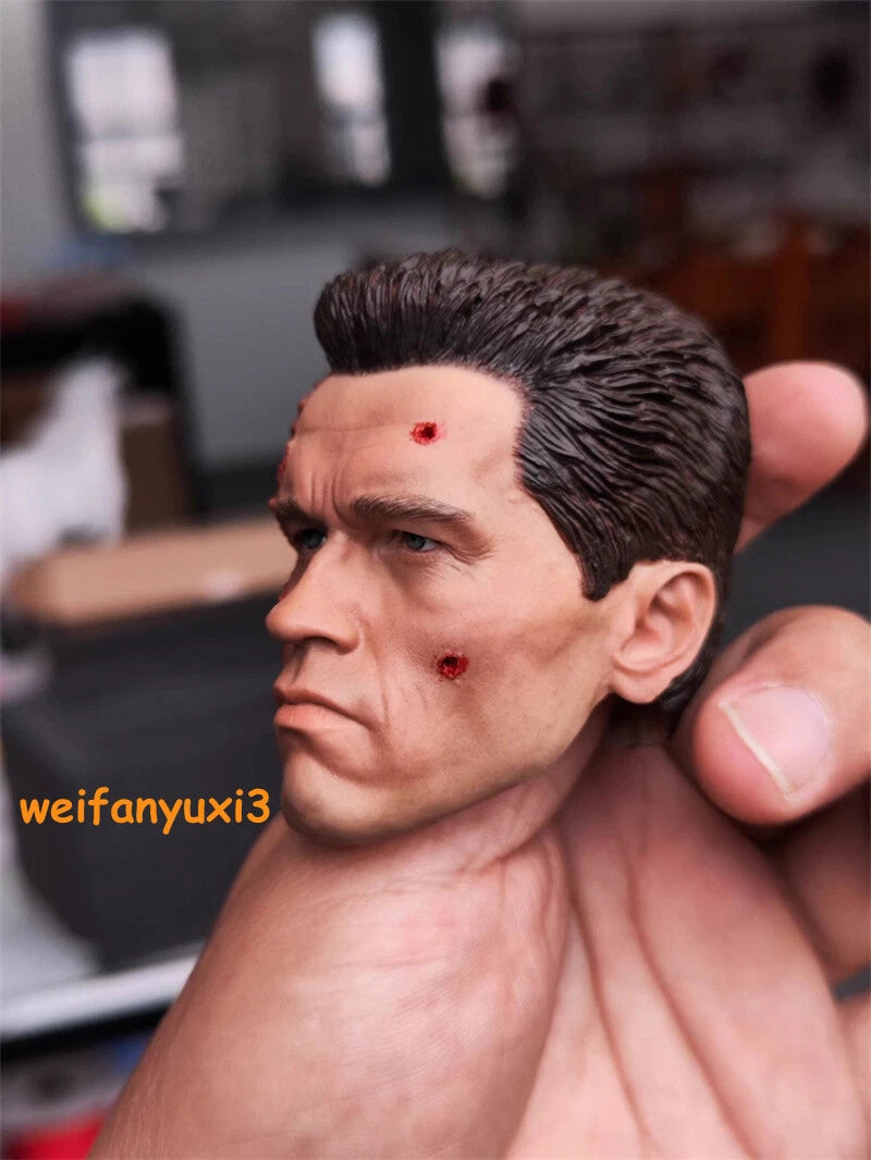 Terminator T800 Arnold Battle Damage Version Head Sculpt for 1/4 Action Figure 07FC0E-D4 - KOEEK