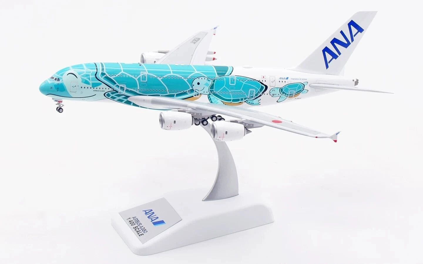 Ation 1/400 Ana Airbus JA382A Green Sea Turtle Aircraft Model Collection AVIATION - KOEEK