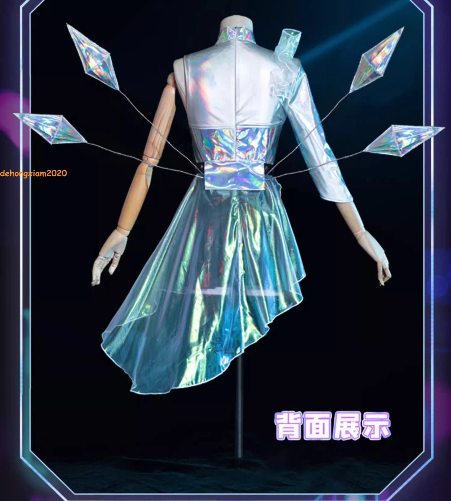 Game League of Legends LOL KDA Seraphine Cosplay Costume Women Fullset Dress 07FC0E-D4 - KOEEK