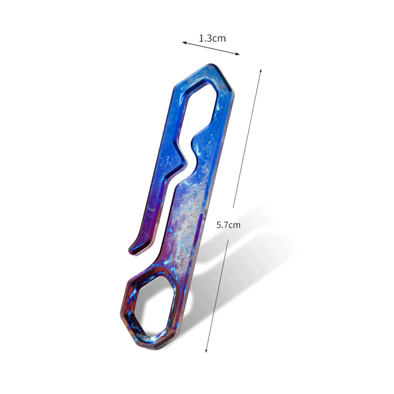 Titanium Creative Keychains Belt Hanging Simple Keyring Pendant EDC Multi-Tools 07FC0E-D4 - KOEEK