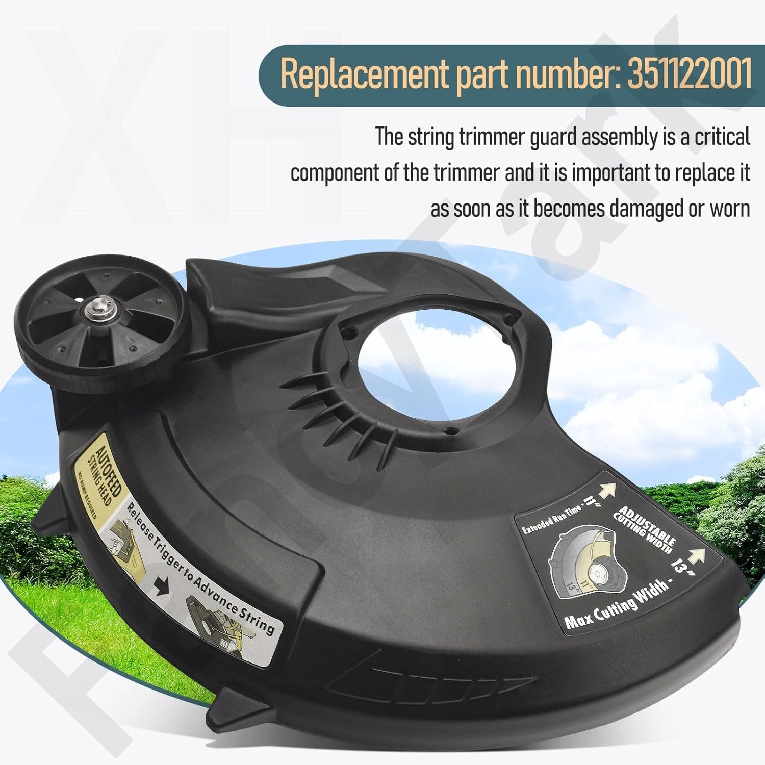 new 351122001 String Trimmer Guard Assembly for Ryobi P2008 P2008VNM P2080 Black 07FC0E-D4 - KOEEK
