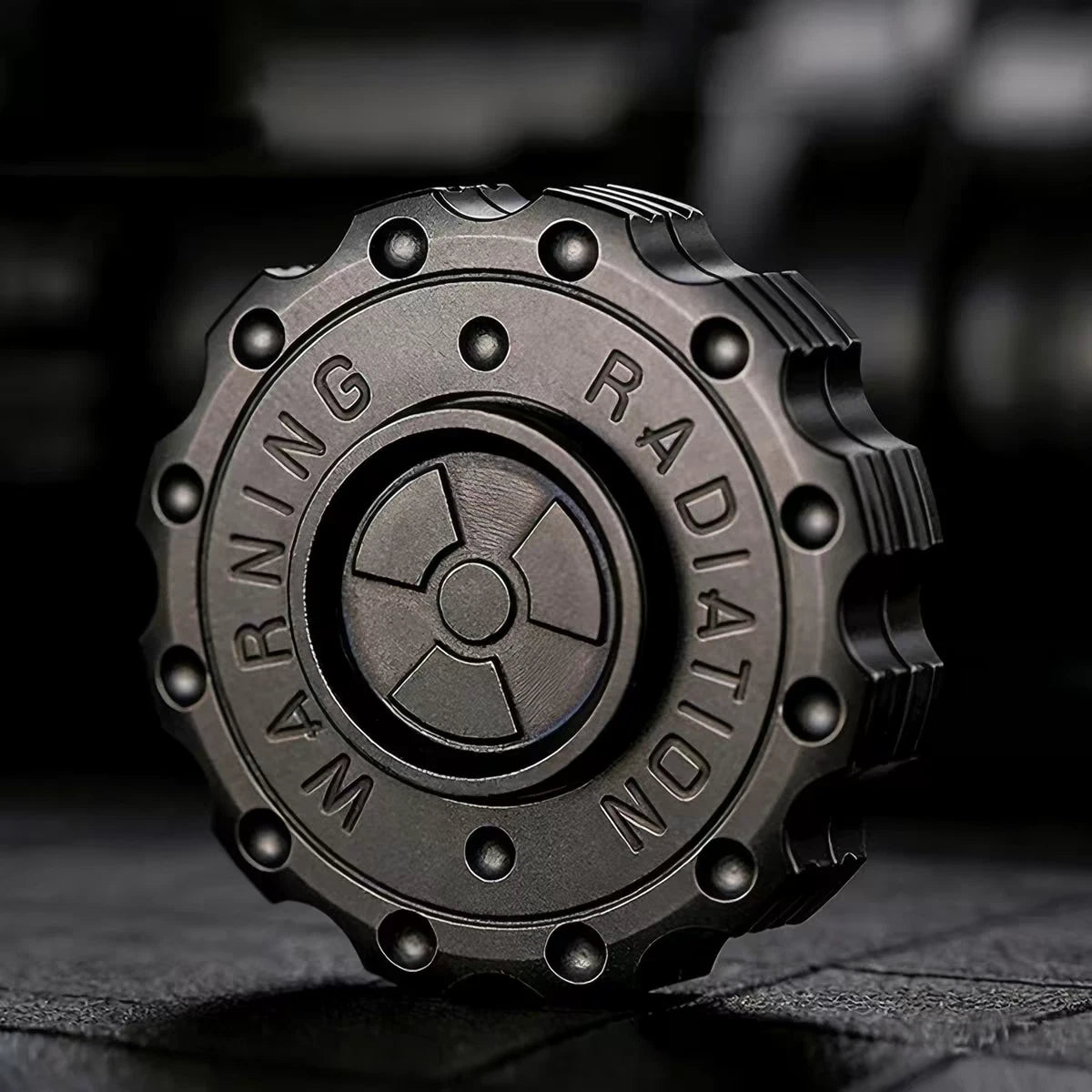 Radiation Warning Fidget Slider Spinner EDC Toy ADHD Stress Relief Anxiety Tool 07FC0E-D4 - KOEEK