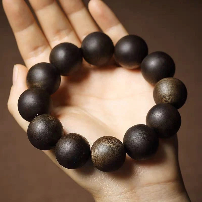 2.0mm Sinking Grade Unisex Mala Beads Vietnam Purple Kyara Agarwood Bracelet 07FC0E-D4 - KOEEK