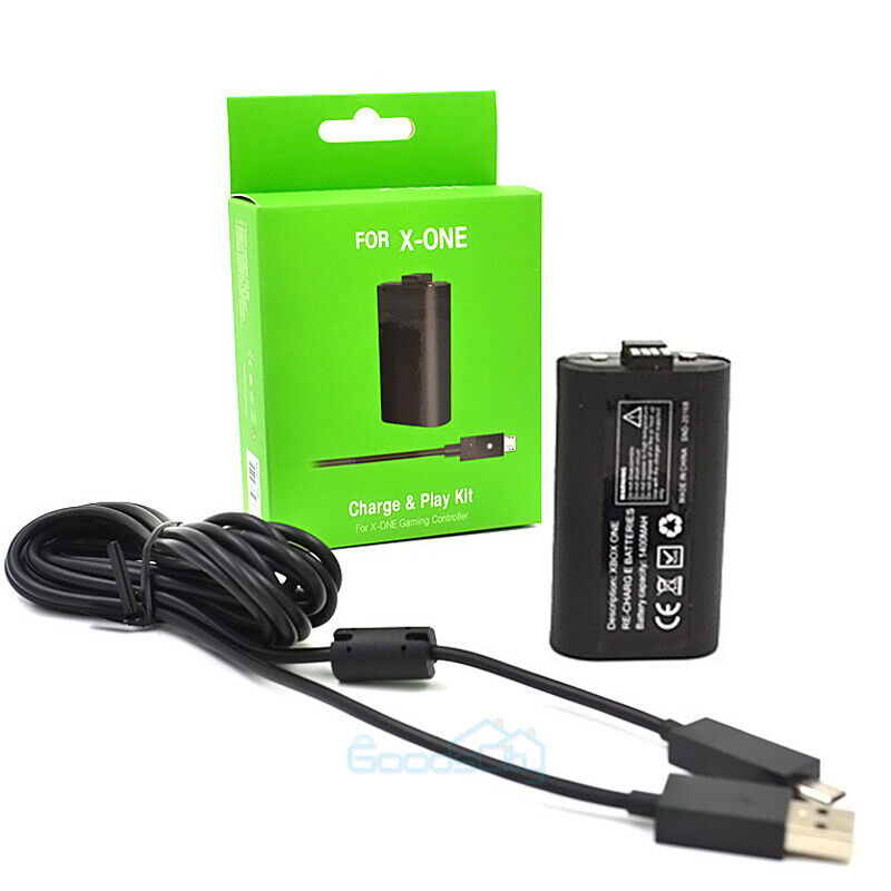 nyt Microsoft Play &amp; Charge Kit til Xbox One genopladeligt batteri 1400mAh