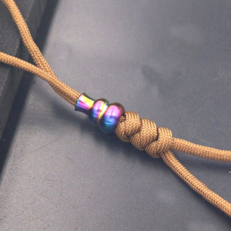TC4 Titanium Outdoor Key Parachute Cord DIY Tool Lanyard Bead EDC Ornaments 07FC0E-D4 - KOEEK