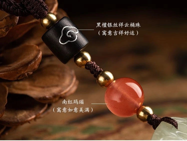 Pixiu Safe Travel Coin Car Hanging Pendant Rearview Mirror Decoration 07FC0E-D4 - KOEEK
