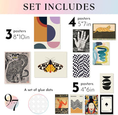 new 97 Decor Vintage Eclectic Wall Art Collage - Abstract UNFRAMED, 97 DECOR - KOEEK