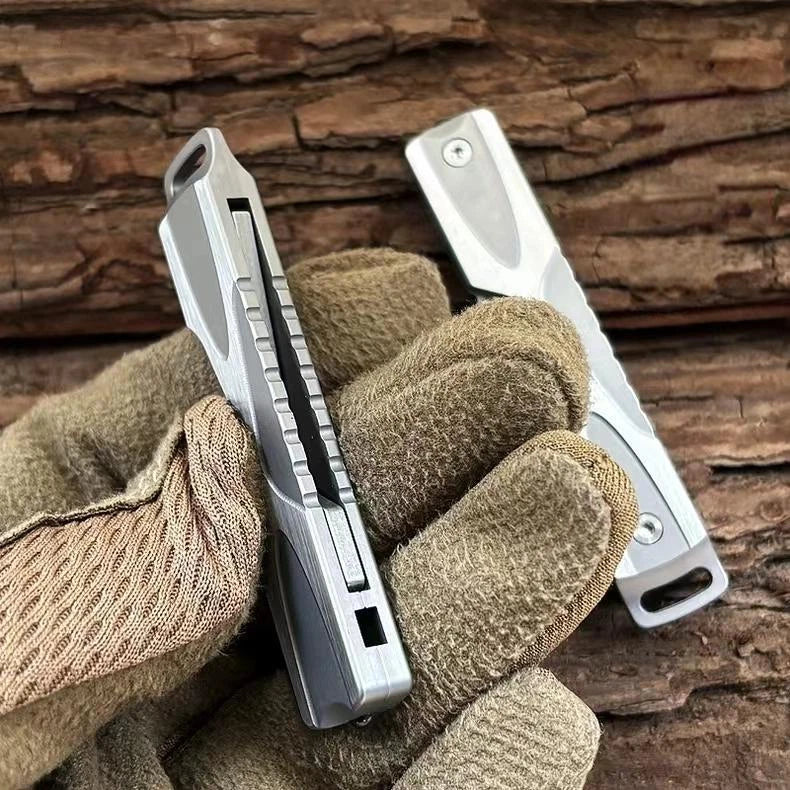 EDC Stainless Steel Bottle Opener Keychain Fidget Decompression Toy Pocket Tool 07FC0E-D4 - KOEEK