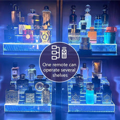 12-inch transparent acrylic display rack with LED lights, three tiers 07FC0E-D4 - KOEEK